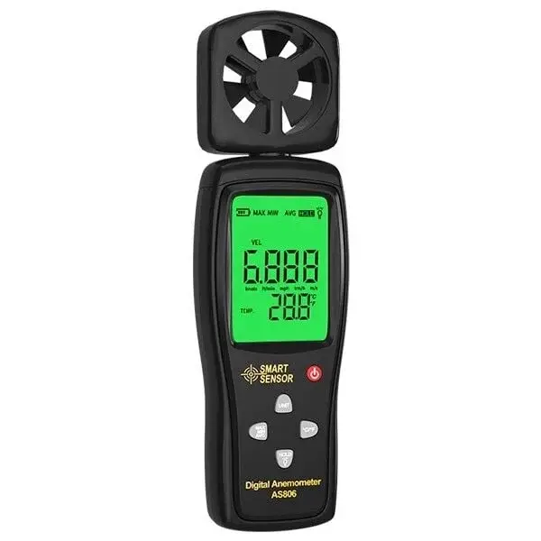 Smart Sensor As 806 Rüzgar Hızı Ve Sıcaklık Ölçer Anemometre