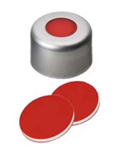 Kapak 8mm, Alüminyum, Şeffaf Lake, Orta Delikli, Ptfe Kırmızı/silikon Beyaz/ptfe Kırmızı, 45° Shore A, 1.0mm 100 Adet